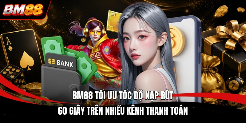 BM88 tối ưu tốc độ nạp rút 60 giây trên nhiều kênh thanh toán
